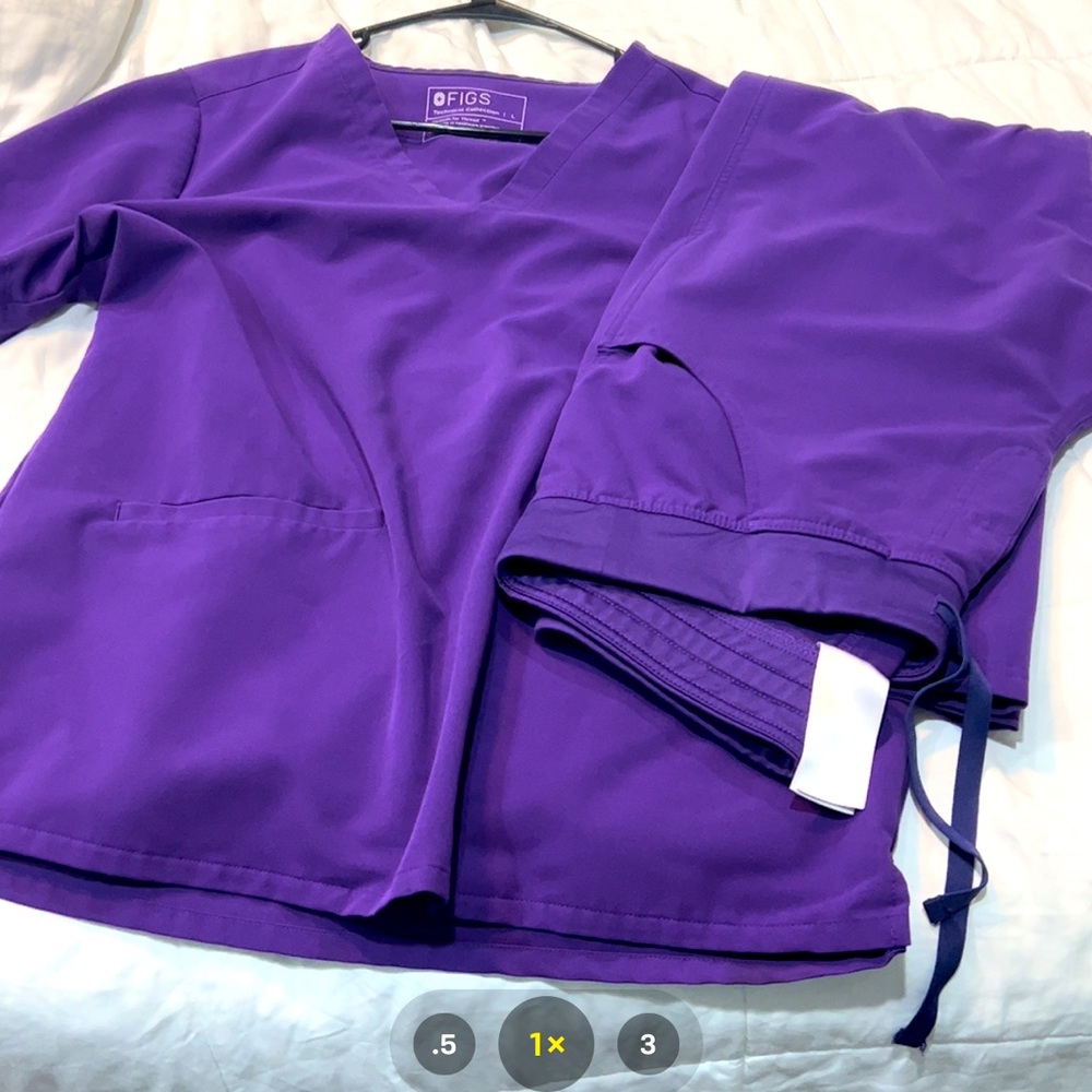 Figs Grape Set; large 3 pocket top and medium Kade bottom